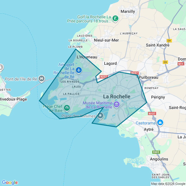 Map of La Rochelle