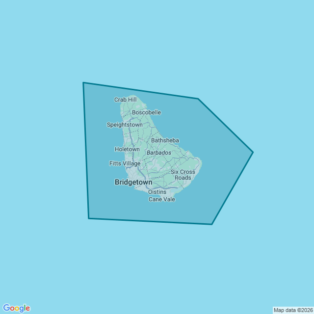 Map of Barbados