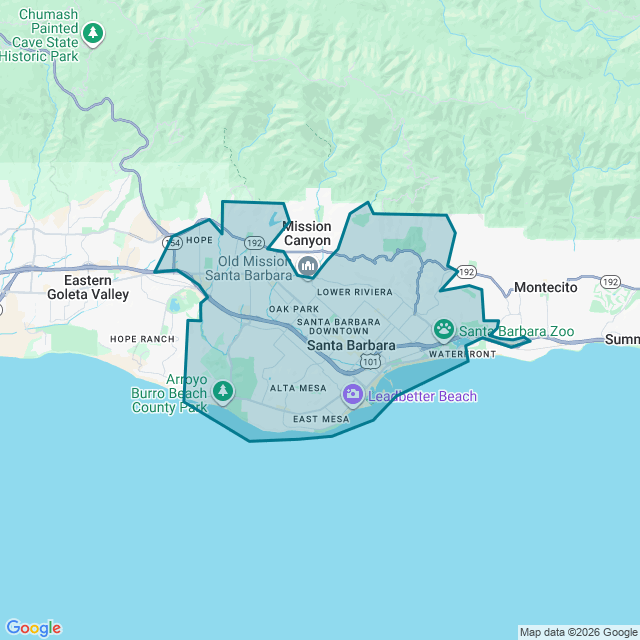 Map of Santa Barbara