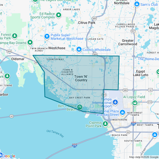 Map of Town N Country