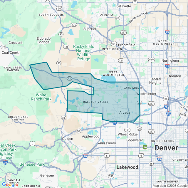 Map of Arvada