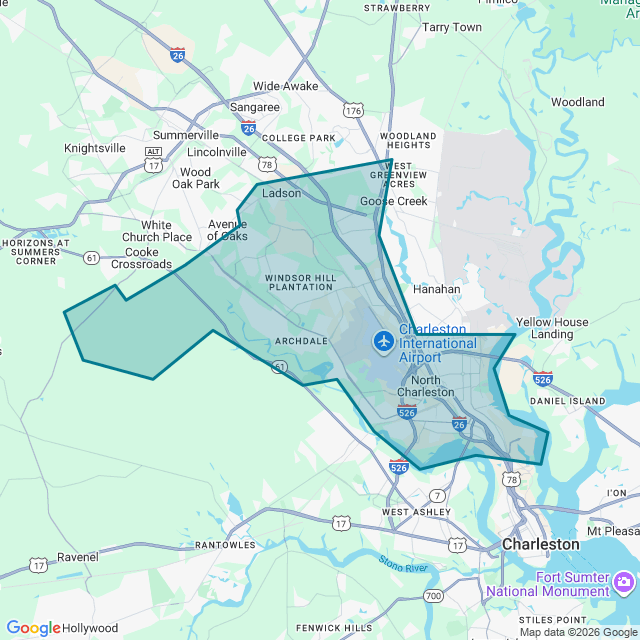 Map of North Charleston