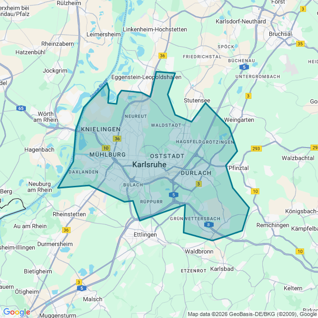 Map of Karlsruhe