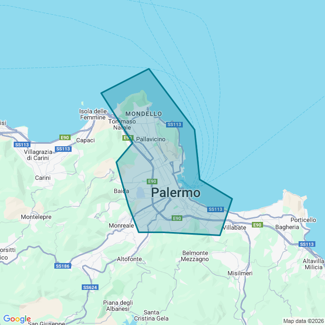 Map of Palermo