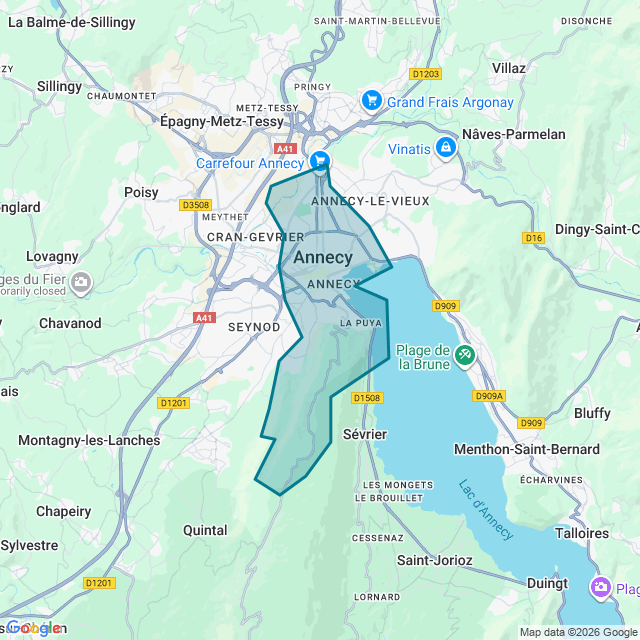 Map of Annecy