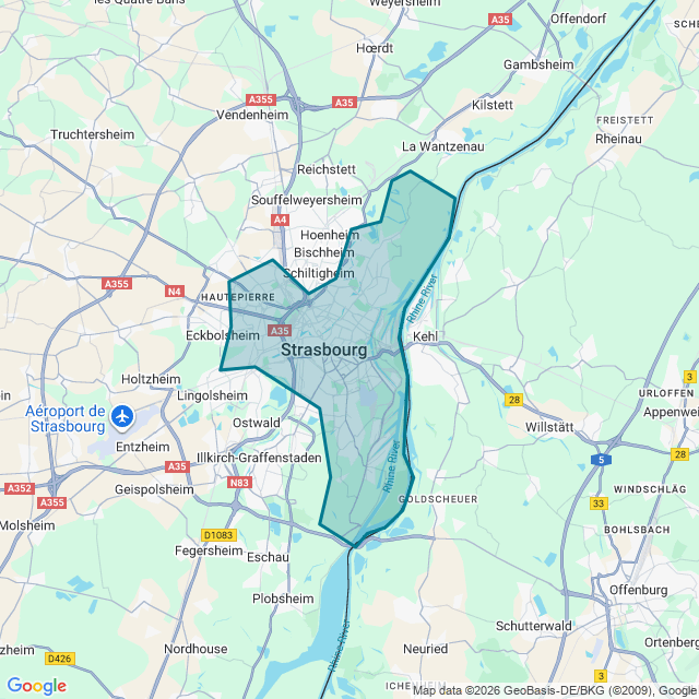 Map of Strasbourg