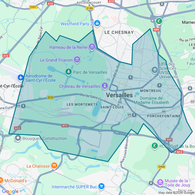 Map of Versailles