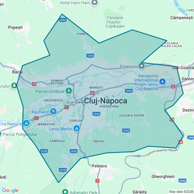 Map of Cluj-Napoca