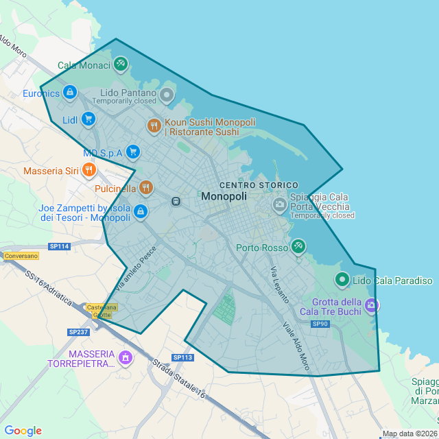 Map of Monopoli