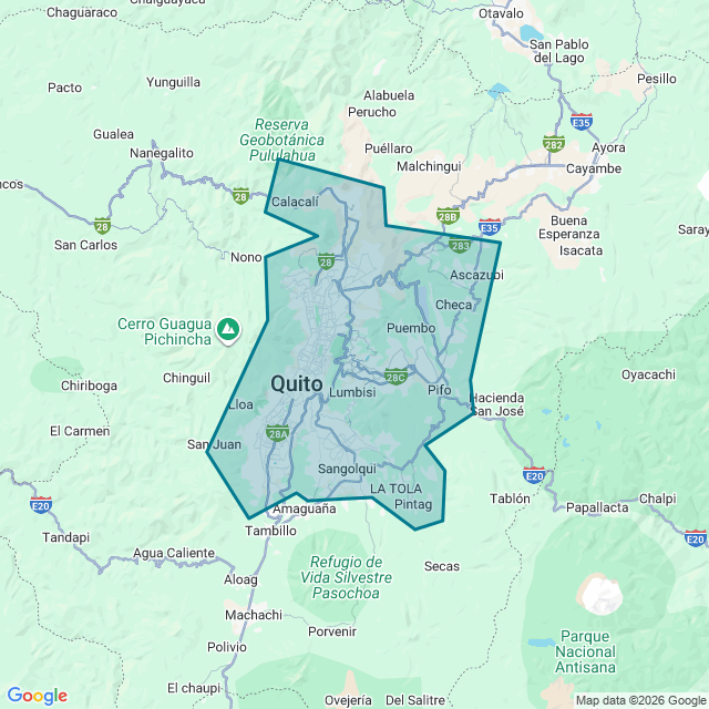 Map of Quito