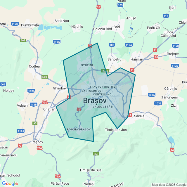 Map of Brasov