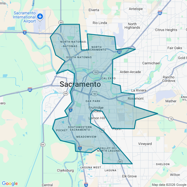 Map of Sacramento