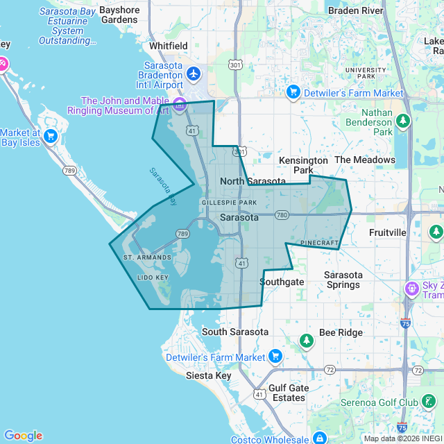 Map of Sarasota