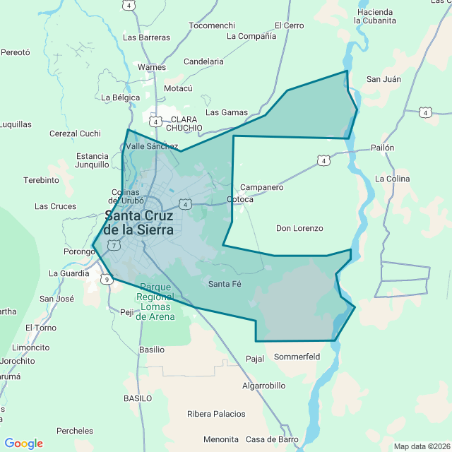 Map of Santa Cruz