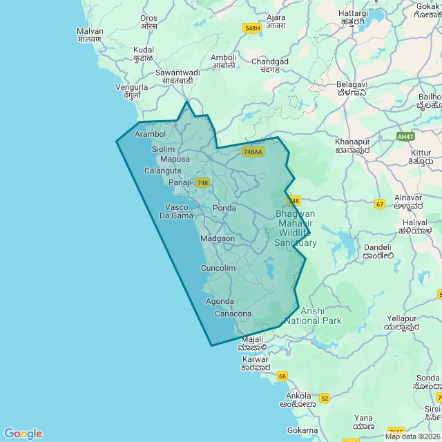 Map of Goa