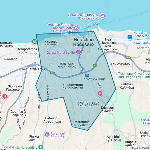 Map of Heraklion