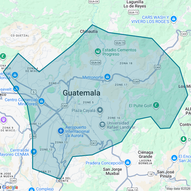 Map of Ciudad De Guatemala