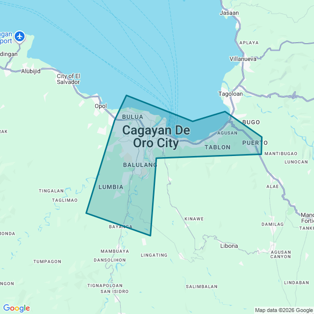 Map of Cagayan De Oro City