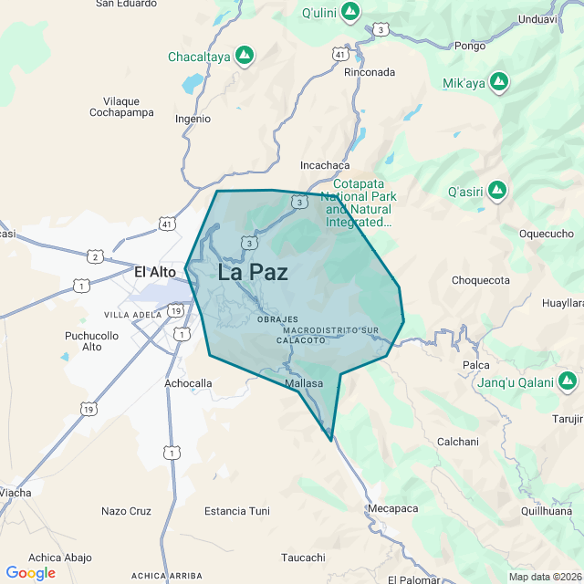 Map of La Paz