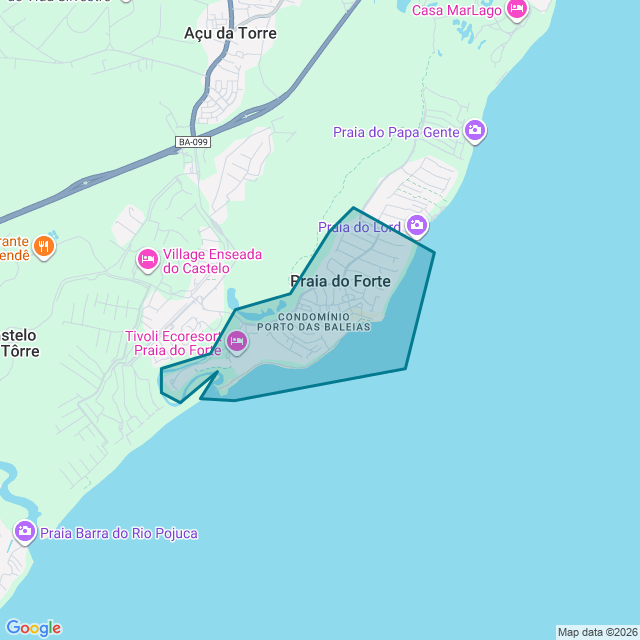 Map of Praia Do Forte