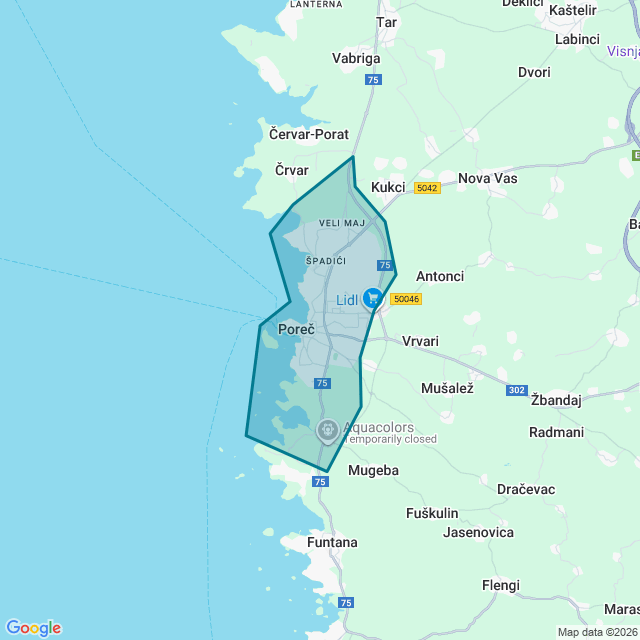 Map of Porec