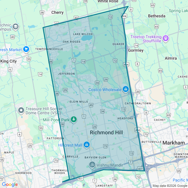Map of Richmond Hill