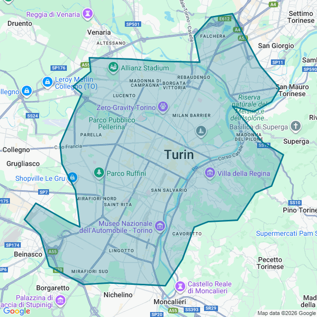 Map of Torino