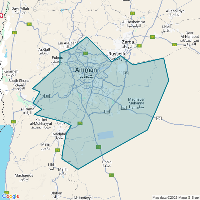 Map of Amman