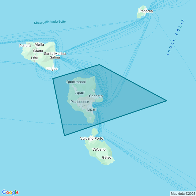 Map of Lipari