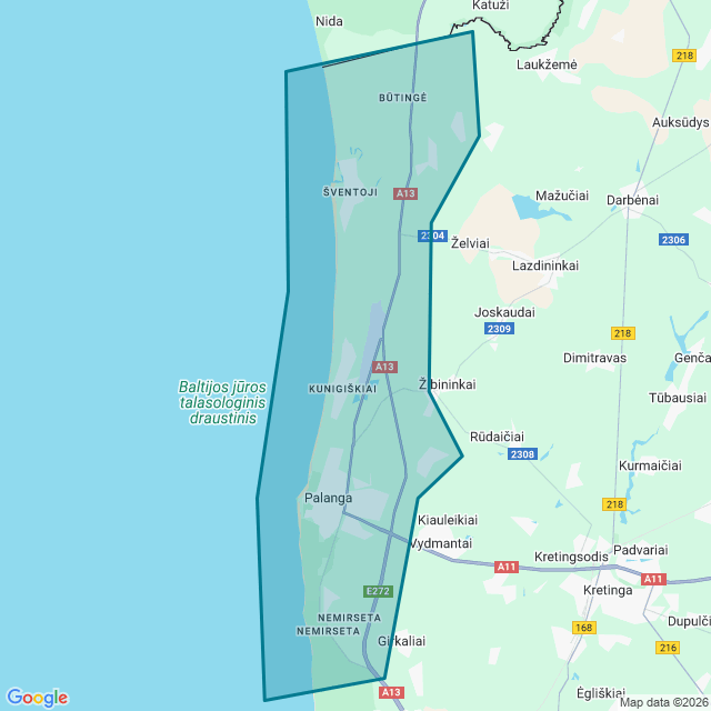 Map of Palanga