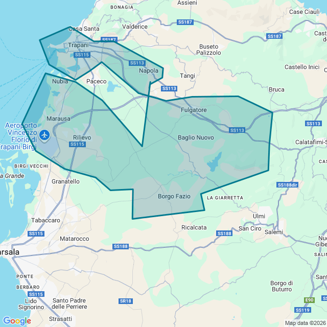 Map of Trapani