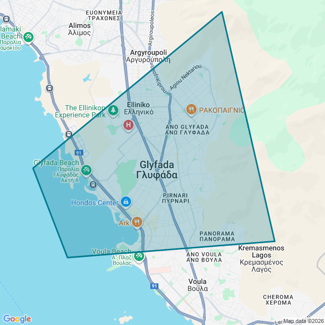 Map of Glyfada