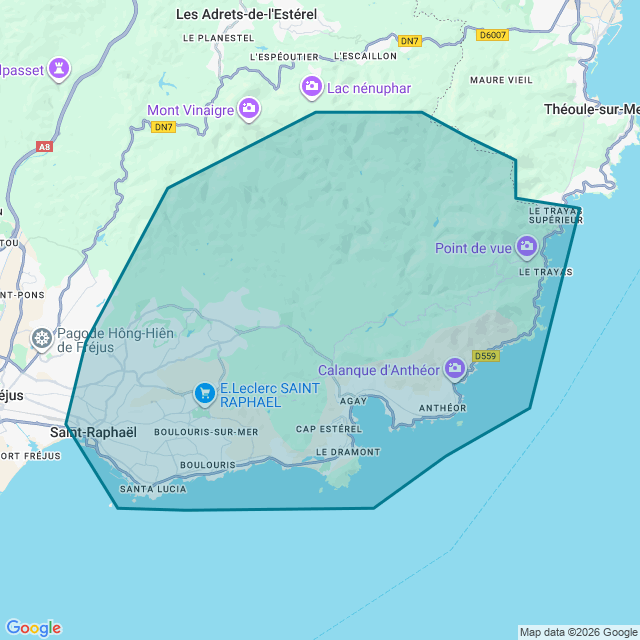 Map of Saint-Raphael