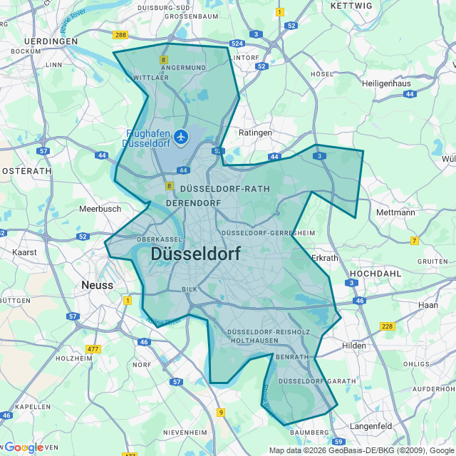 Map of Dusseldorf