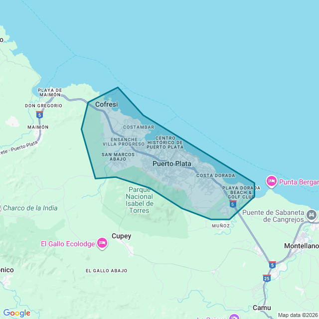 Map of Puerto Plata