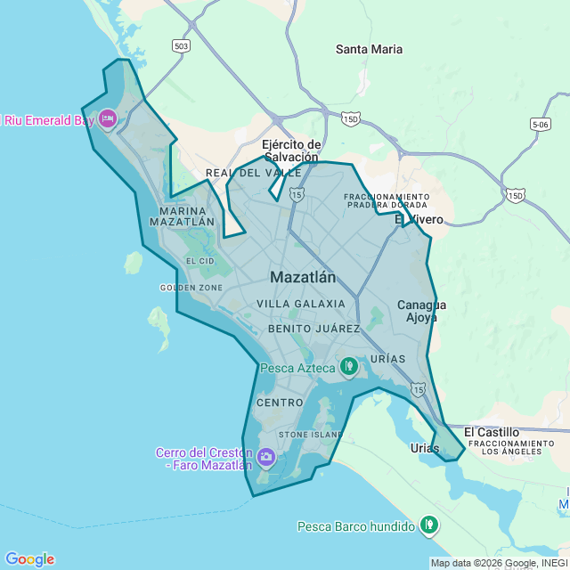 Map of Mazatlan