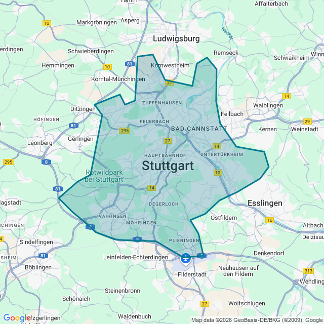 Map of Stuttgart