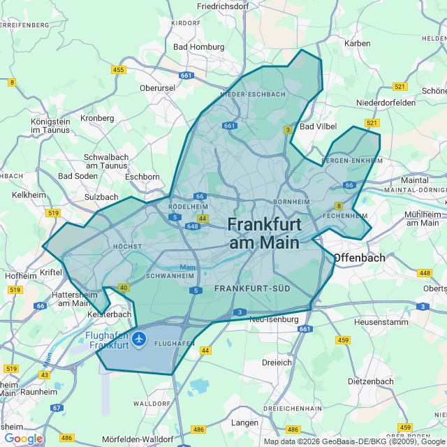 Map of Frankfurt Am Main