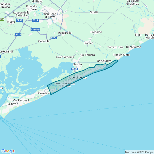 Map of Lido Di Jesolo