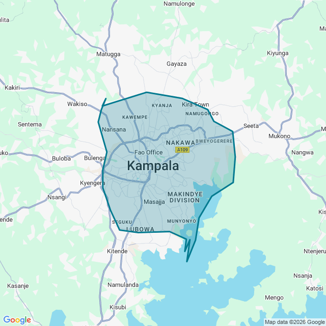 Map of Kampala