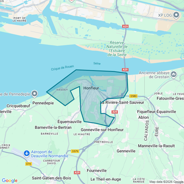 Map of Honfleur
