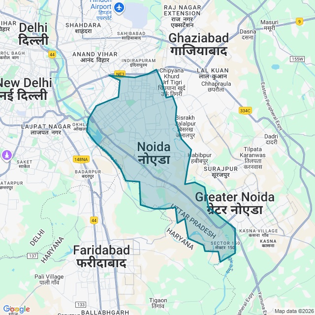Map of Noida