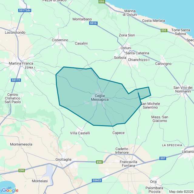 Map of Ceglie Messapica