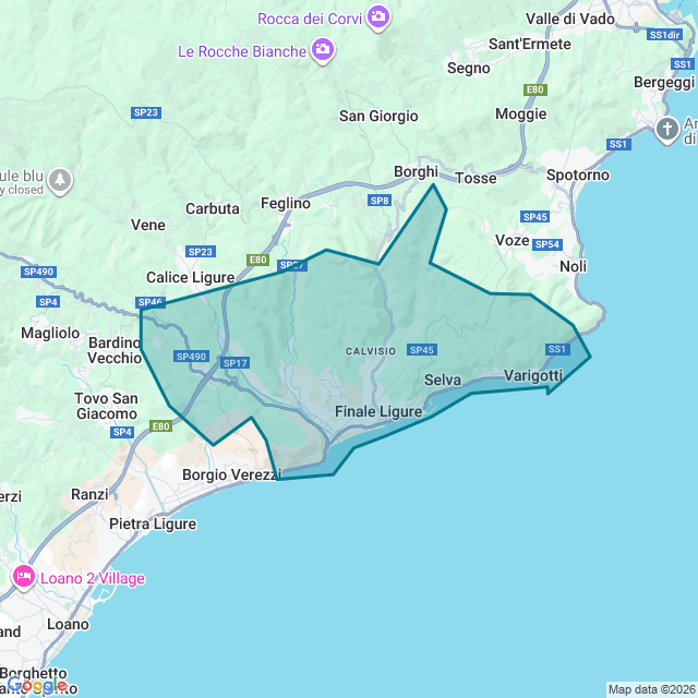 Map of Finale Ligure
