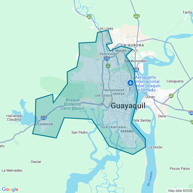 Map of Guayaquil