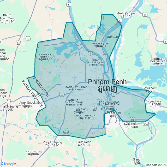 Map of Phnom Penh