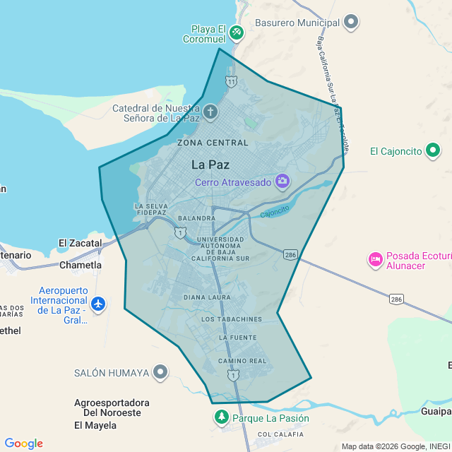 Map of La Paz