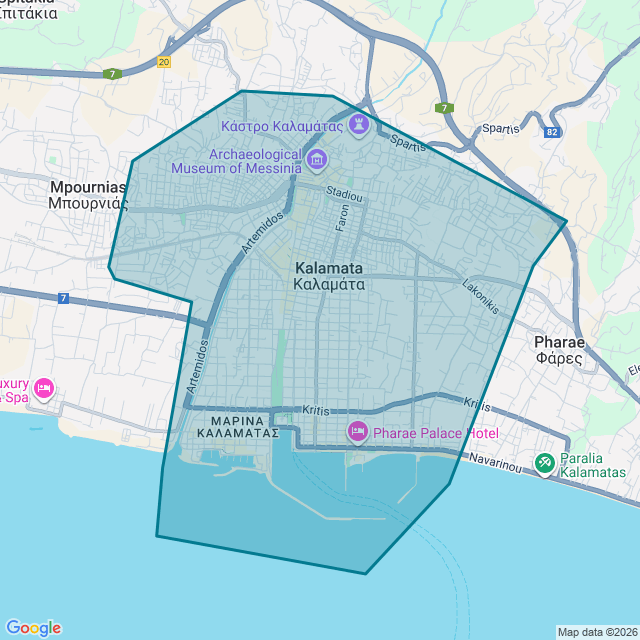 Map of Kalamata