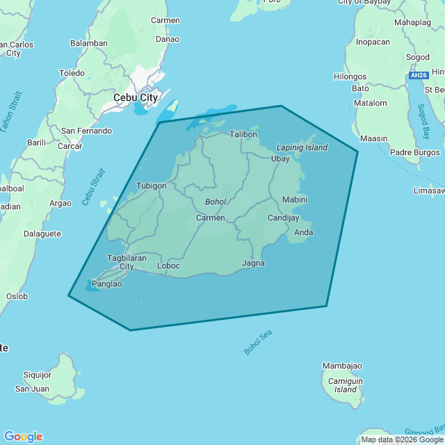 Map of Bohol