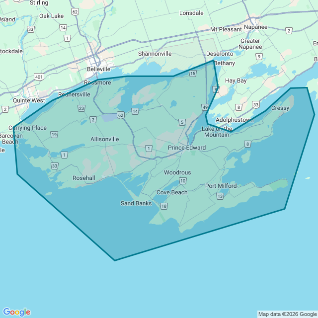 Map of Prince Edward